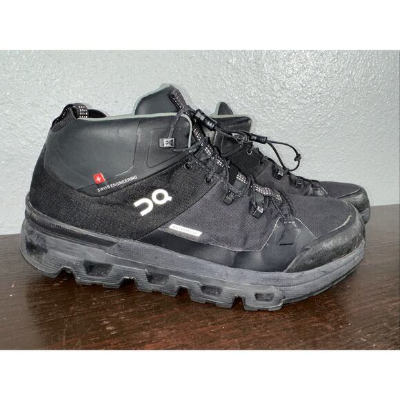 On Cloudtrax Waterproof Hiking Boots | Black | 3WD10880553 | Women's 9 | EUC - Picture 3 of 12